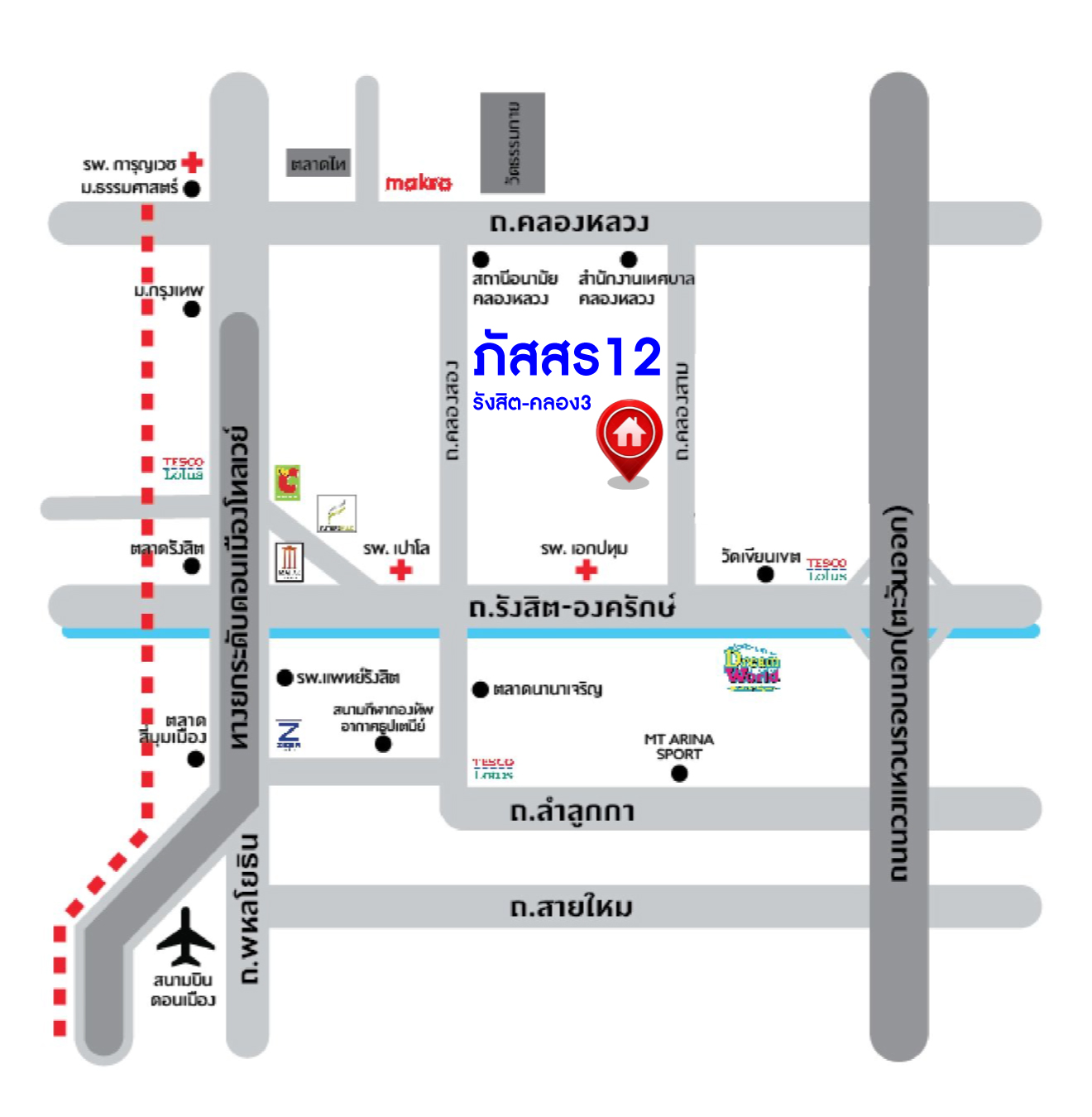 *****บ้านเดี่ยวมือสองปทุมธานี โครงการ ภัสสร12 รังสิต-นครนายก หลังมุม เนื้อที่ 50.2 ตร.ว. ฟังก์ชัน 3 ห้องนอน 2 ห้องน้ำ 2 ที่จอด ทำเลเดินทางสะดวก เชื่อมต่อถนนคลองหลวง, ถนนคลองสาม, ถนนวงแหวนรอบนอก ใกล้สนามบิน "ดอนเมือง" และสวนสนุก "ดรีมเวิล์ด"